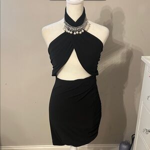 Black Key hole Halter dress by Spring Haze Los Angeles Small